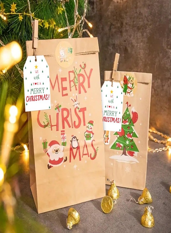 KINGLAKE Tags With String - 50 Pcs Xmas Paper Labels for Presents, Holiday Wrapping, and Merry Christmas Gifts - Image 5